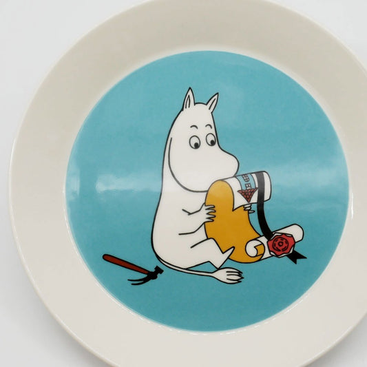 アラビア ARABIA ムーミン MOOMIN プレート Φ19.5cm ムーミントロール ターコイズ 2013-2018年 廃番 フィンランド 北欧食器 ●