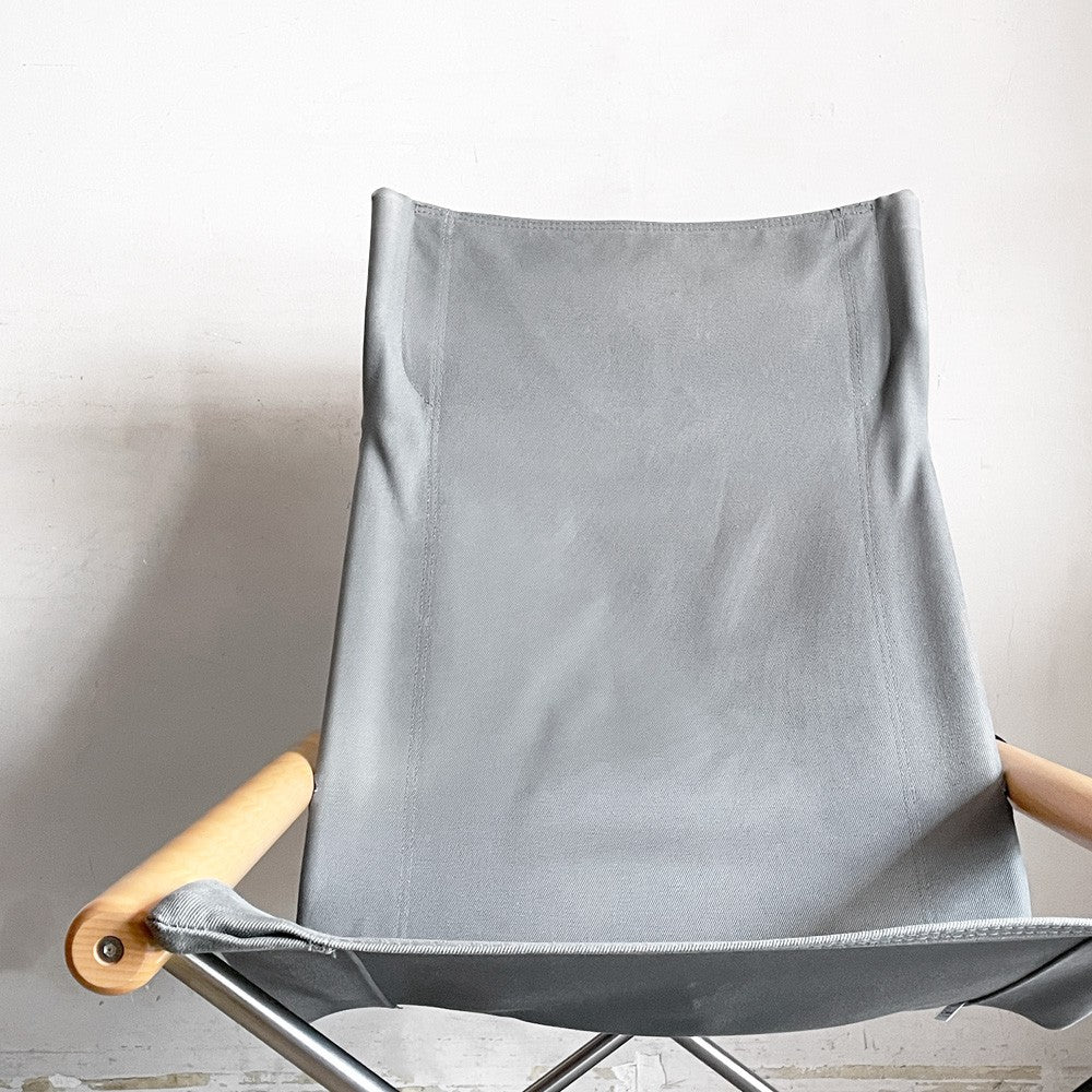 ニーチェアX  NY chair X フォールディングチェア ロッキング 折り畳み ナチュラル×グレー  MoMA 藤栄 新居 猛 ■