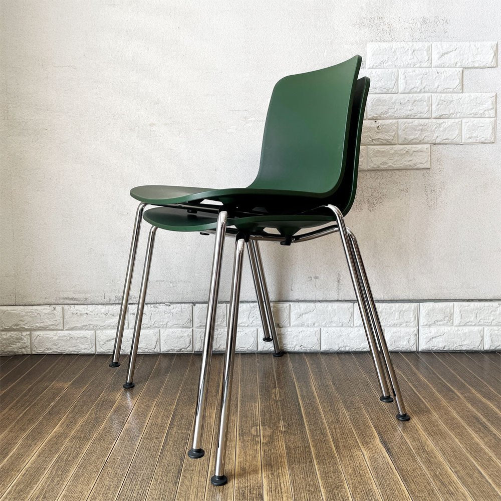 ヴィトラ vitra ハルチューブ HAL Tube サイドチェア ダイニングチェア グリーン スタッキング ジャスパー・モリソン 定価￥39,600- B ◎