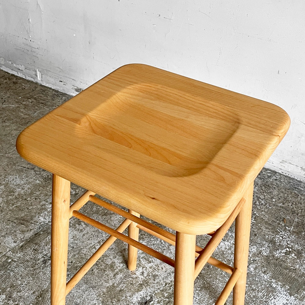 モモナチュラル MOMO Natural モチャ ウッドスツール L MOCHA WOOD STOOL L ハイスツール アルダー材 ナチュラル H61cm ナチュラルデザイン ■