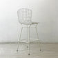 ノル Knoll Counter Height Stool カウンター ハイスツール ワイヤーチェア ホワイト ハリー・ベルトイア ミッドセンチュリー シートパッド付き ビンテージ ●