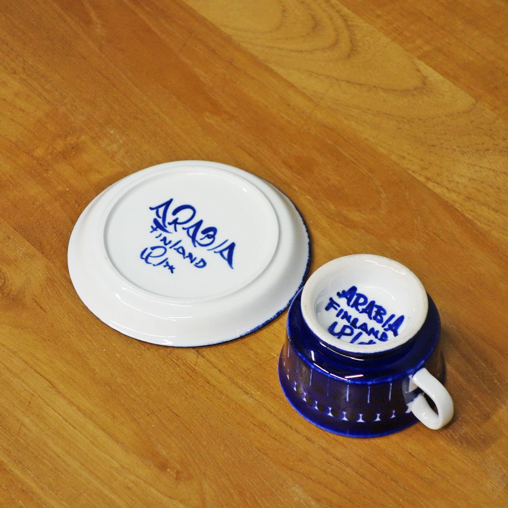 アラビア ARABIA バレンシア Valencia カップ＆ソーサー C&S ウラ・プロコッペ Ulla Procope フィンランド ビンテージ 北欧食器 ◎