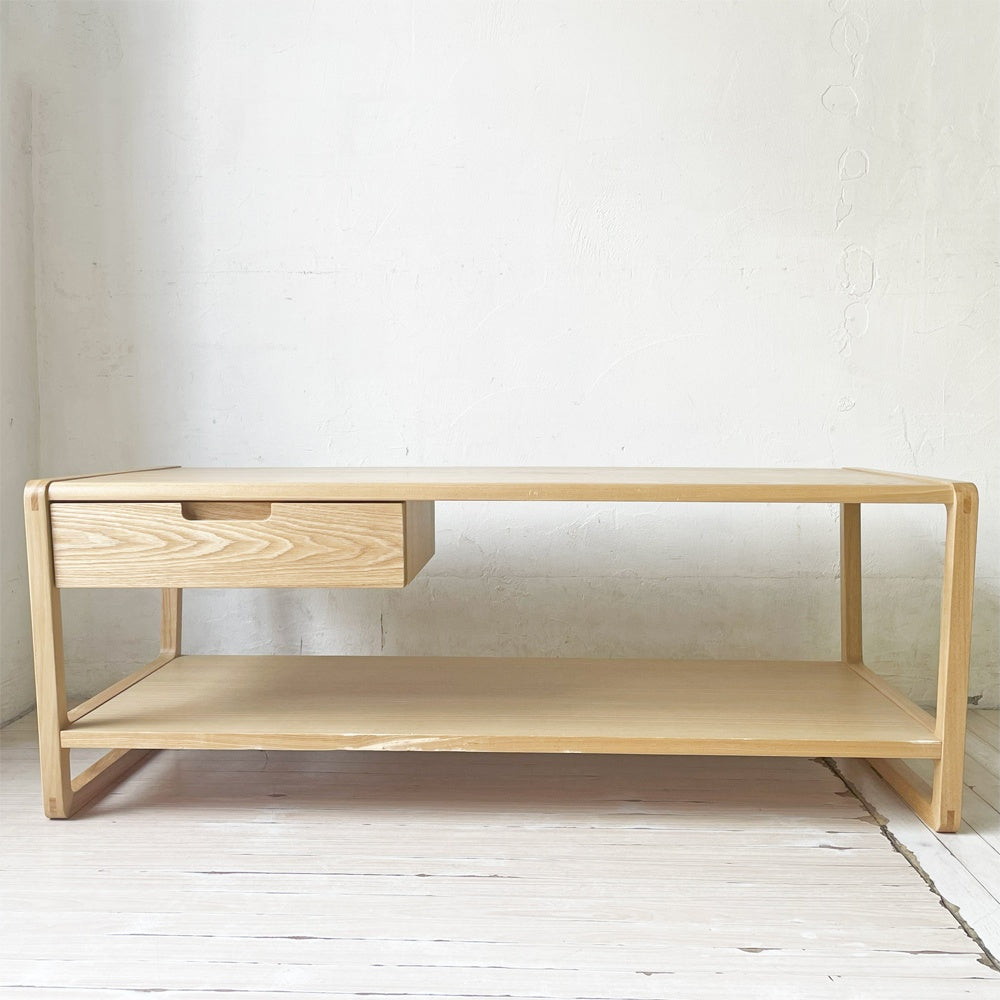 リラックスフォーム RELAX FORM クラム センターテーブル CLAM CENTER TABLE タモ材 W105cm 定価￥44,000- ★