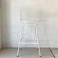 ノル Knoll Counter Height Stool カウンター ハイスツール ワイヤーチェア ホワイト ハリー・ベルトイア ミッドセンチュリー シートパッド付き ビンテージ ★