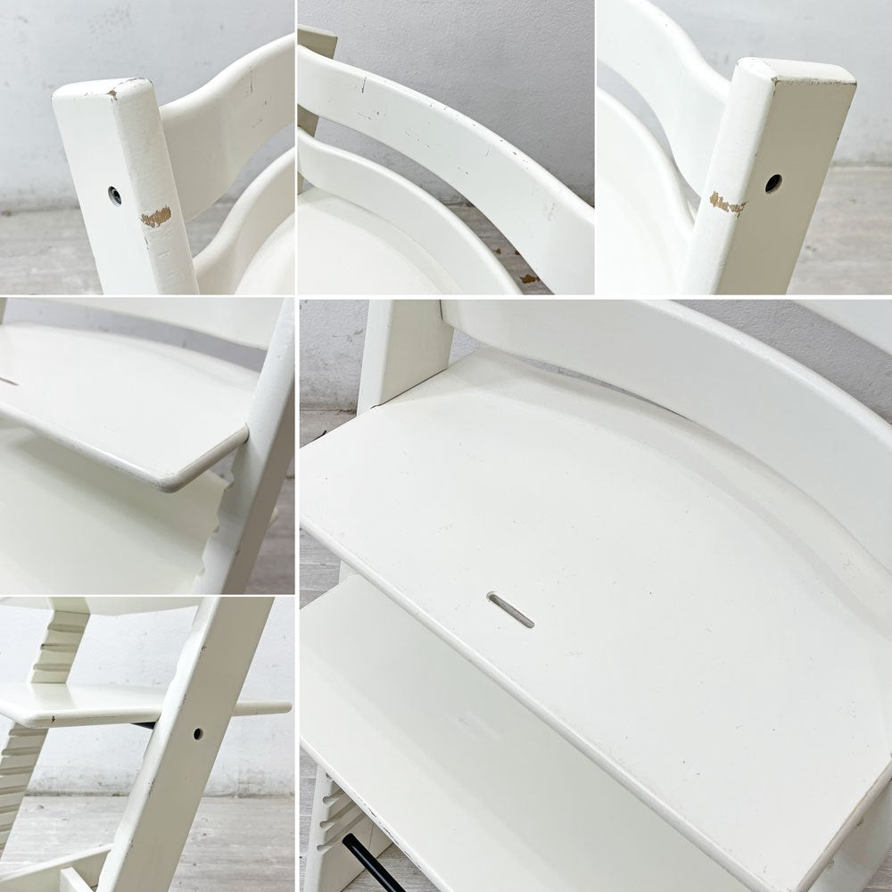 ストッケ STOKKE トリップトラップ TRIPP TRAPP ベビーチェア キッズチェア S/N4～ ホワイト ノルウェー 北欧家具 ●