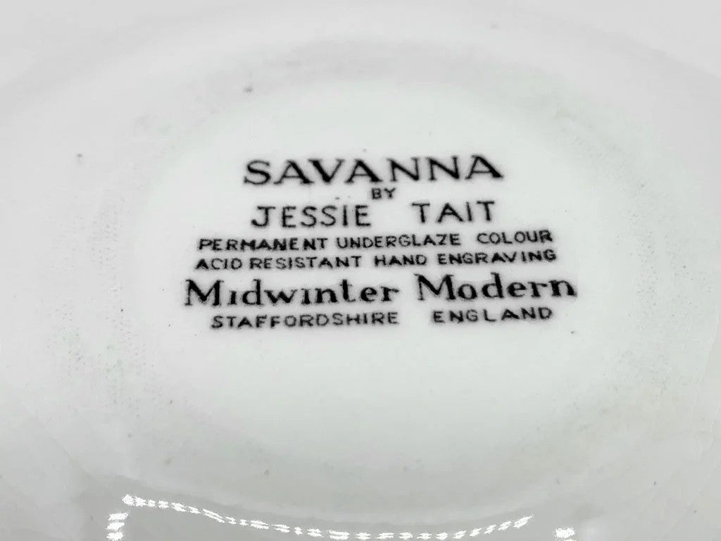 ミッドウィンター MIDWINTER スタイルクラフトシリーズ サバンナ SAVANNA カップ＆ソーサー ジェシー・テイト Jessie Tait イギリスビンテージ ブラック ●