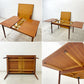 デンマークビンテージ Danish Vintage エクステンション EX ダイニングテーブル W120-212cm チーク材 伸長式 ドローリーフ式 北欧家具 ●