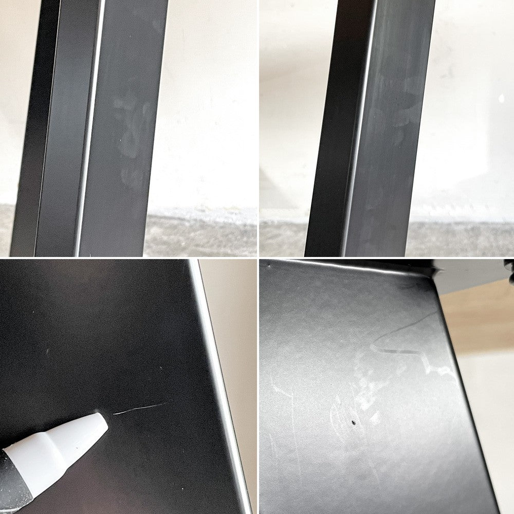 かなでもの KANADEMONO ザ・カフェテーブル THE CAFE TABLE Black Steel 4pin ラウンド ラバーウッド材 ナチュラル Φ90cm ■