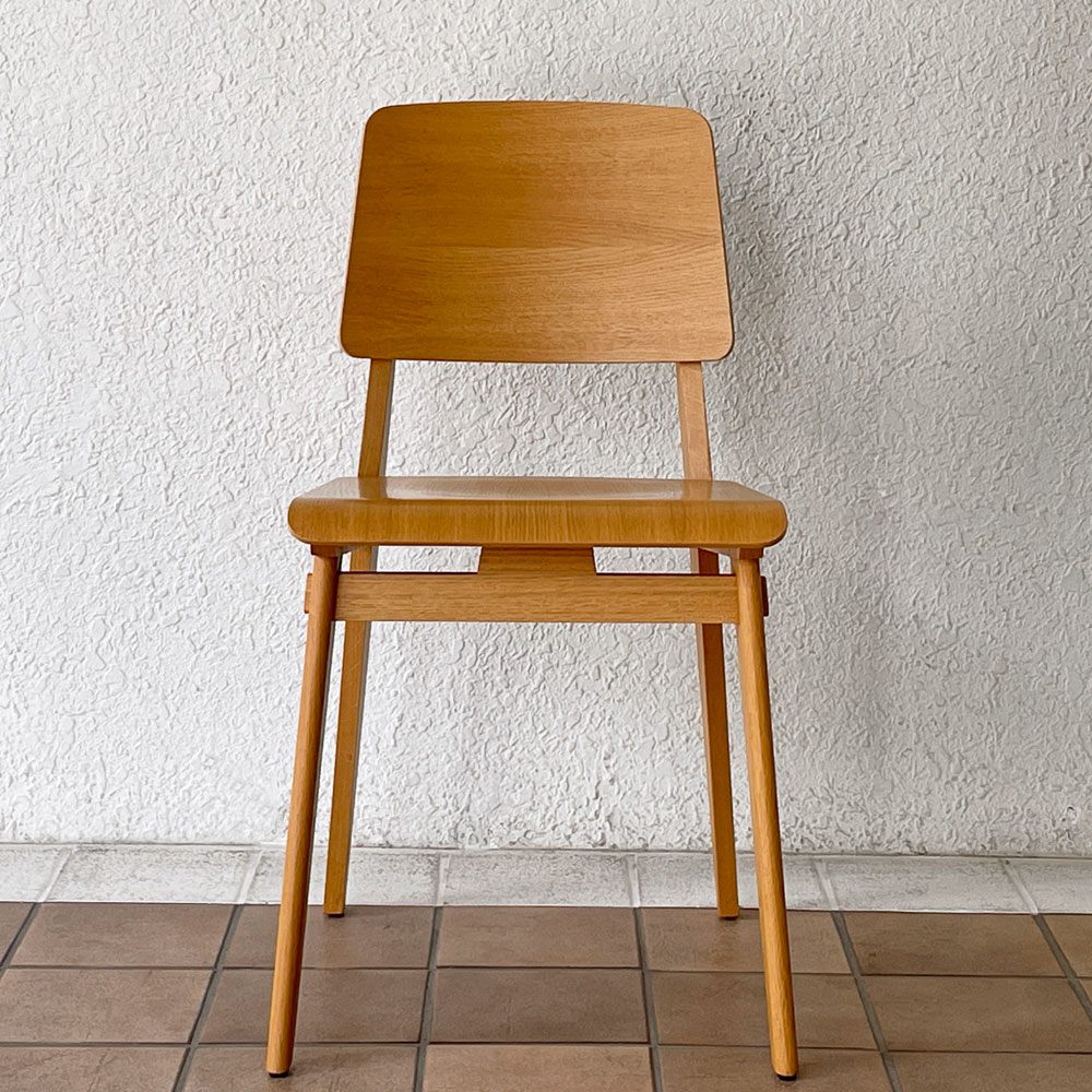 ヴィトラ vitra シェーズトゥボワ Chaise Tout Bois ダイニングチェア ナチュラルオーク 座面高46cm ジャン・プルーヴェ Jean Prouve 定価129,800円 ◇