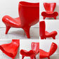 マーク・ニューソン Marc Newson オルゴンチェア Orgone chair ポリプロピレン製 レッド ラウンジチェア 希少 ●