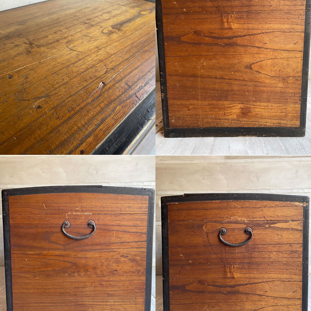 ジャパンビンテージ Japan Vintage 長持ち 衣装箱 木箱 収納箱 和家具 時代家具 古道具 ♪