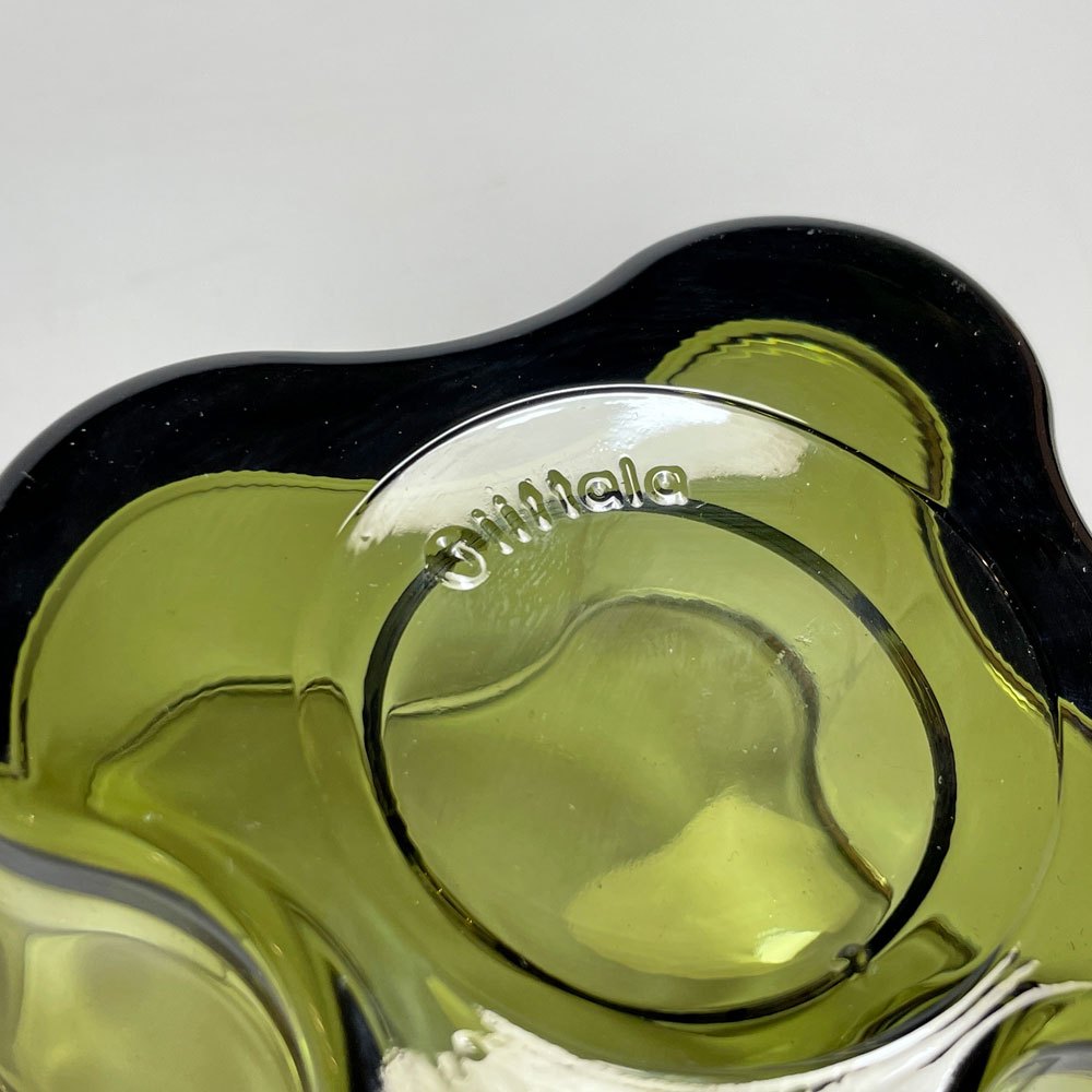 イッタラ iittala アルヴァ・アアルトコレクション Alvar Aalto Collection キャンドルホルダー 55mm モスグリーン 箱付 廃番 北欧雑貨 A ★