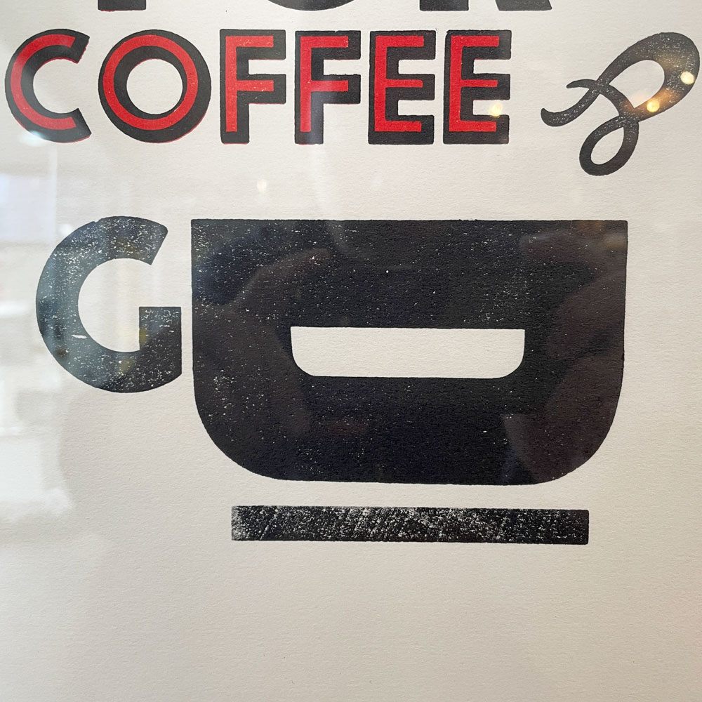 ア・トゥー・パイプ・プロブレム・レタープレス A TWO PIPE PROBLEM LETTERPRESS ポスター GO FOR COFFEE Sサイズ 額装品 ◎