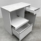 大川家具 大理石調 キッチンカウンター ホワイト W90cm 国産家具 〓