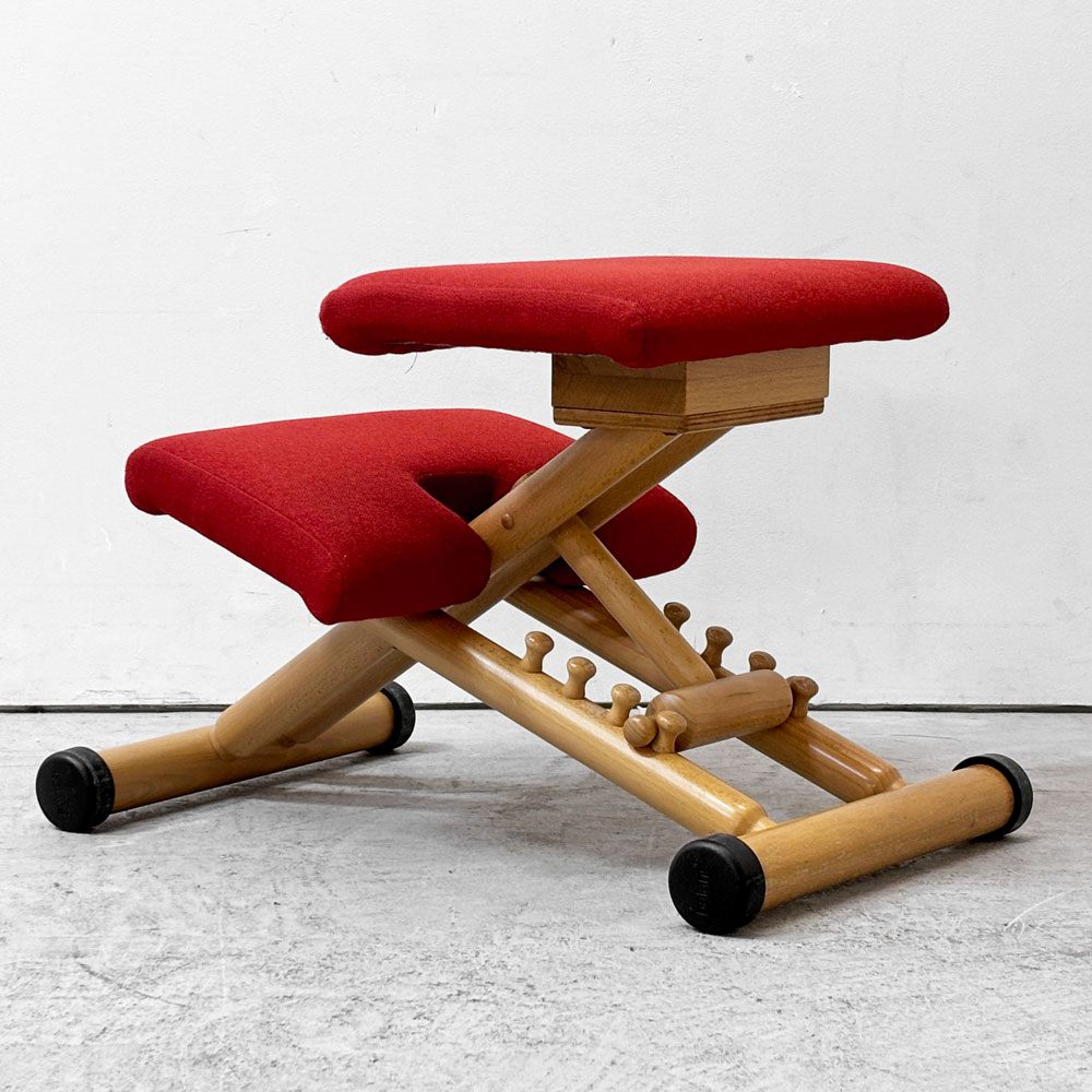 ストッケ STOKKE ヴァリエール VARIER マルチバランス MULTI バランスチェア ビーチ材 ファブリック レッド 北欧 ノルウェー ●