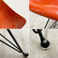 ハーマンミラー Herman Miller アームシェルチェア 現行FRP製 レッドオレンジ エッフェルベース C&R イームズ ミッドセンチュリー ●