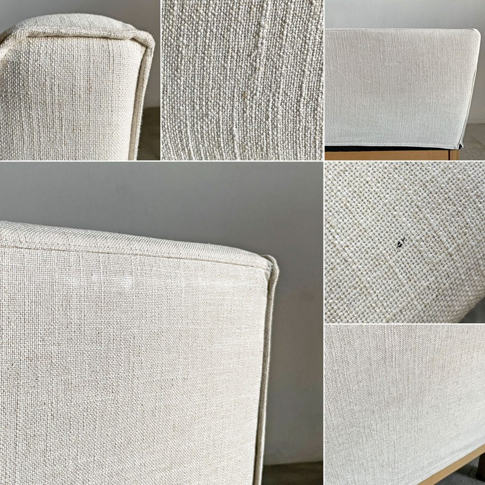 アクタス ACTUS ポトス POTHOS 1アームソファ 片肘 W163cm アッシュ材 カバーリングファブリック ホワイト系 カタログ価格￥88,200- 廃番 〓