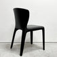 カッシーナ Cassina オラ 369 HOLA アームレスチェア ダイニングチェア 本革 ブラックレザー ハンス・ウェッツスタイン イタリア 定価￥418,000- A ●