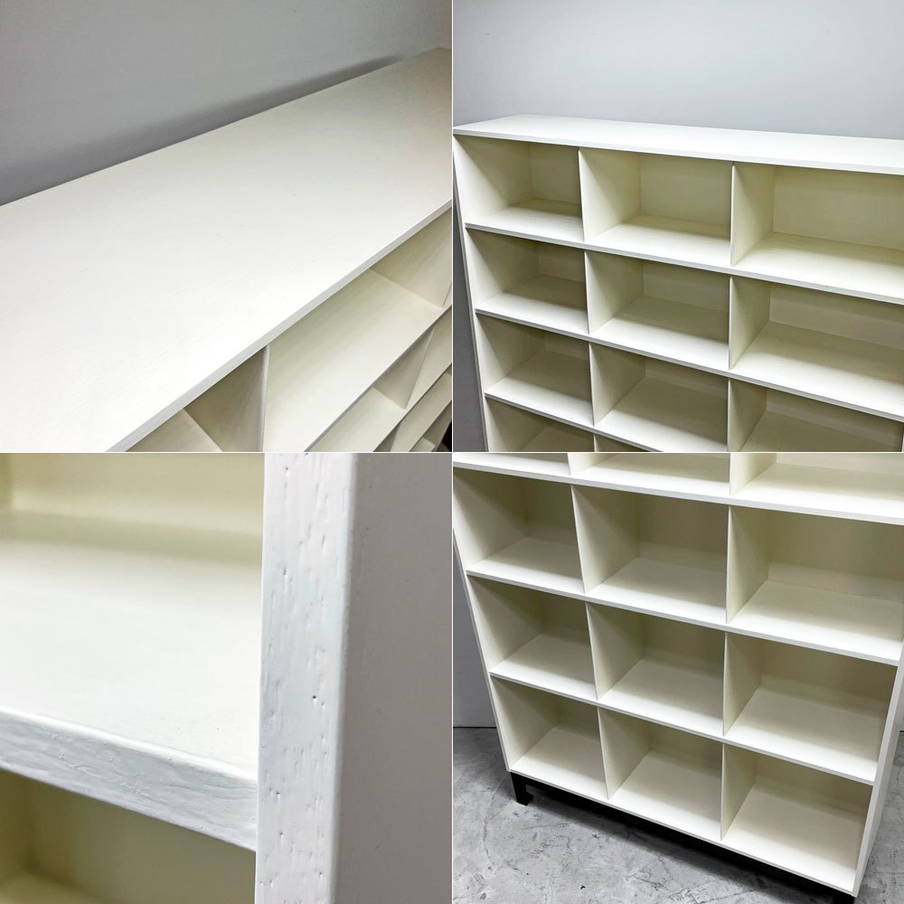 トラックファニチャー TRUCK FURNITURE ラボラトリーシェルフ LABORATORY SHELF ラワン x スチール 食器棚 飾り棚 うづくり加工 ホワイト 定価￥267,000- ●