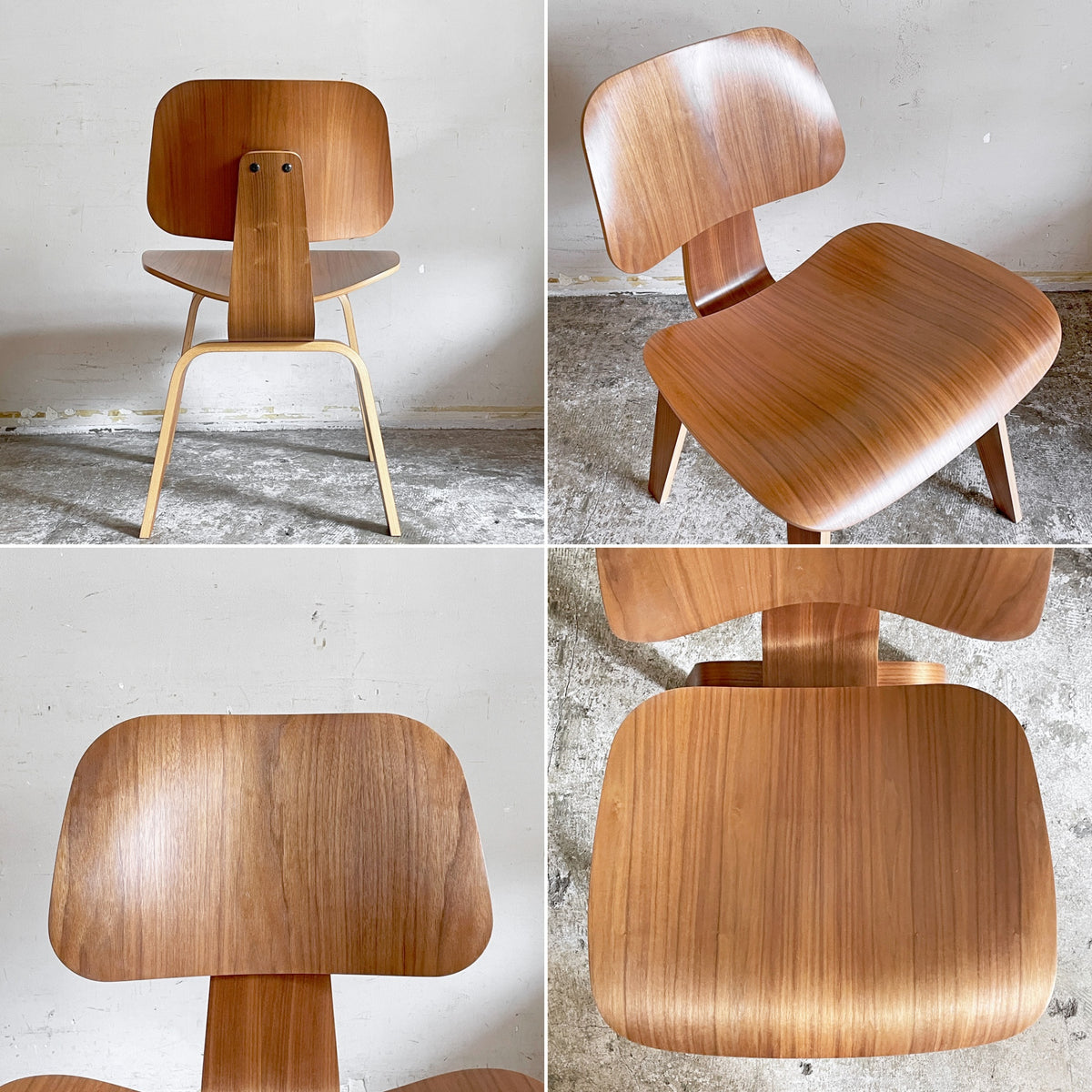 ハーマンミラー Herman Miller プライウッドダイニングチェア ウッドレッグ DCW  ウォールナット イームズ ミッドセンチュリー 定価￥231,000- ■
