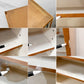ジャパンビンテージ Japan Vintageチーク材 カップボード 食器棚 ガラス扉 抽斗2杯 アイボリー系カラー 昭和レトロ ●