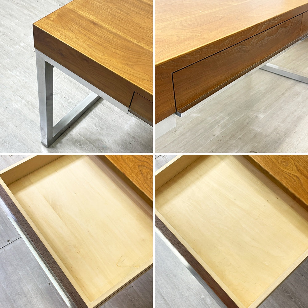 イデー IDEE アティーノ ATINO デスク ダイニングテーブル ウォールナット材 スチール W180cm 希少廃番 ナチュラルモダン ●