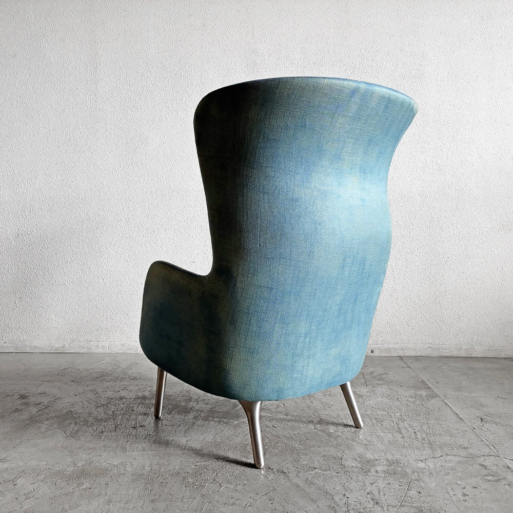 フリッツハンセン Fritz Hansen ロオチェア RO JH1 ラウンジチェア ファブリック Faded Denim Blue アルミベース ハイメ・アジョン 現行定価￥526,680以上 〓