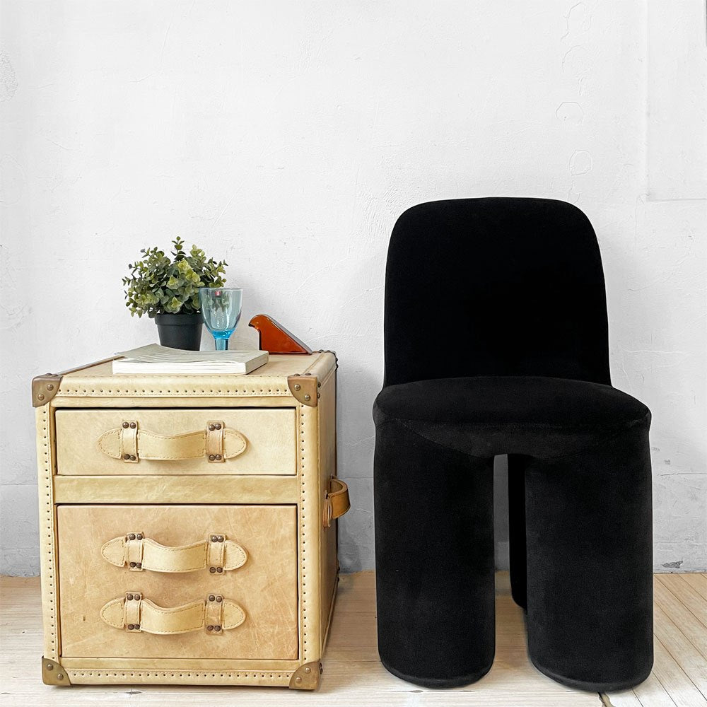 ミネルバ MINERVA ゾウ チェア Zo chair ブラック ベロア調 ぬいぐるみの椅子 黒川雅之 Kurokawa Masayuki 1985年 美品 ★