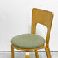 アルテック artek チェア66 CHAIR66 ダイニングチェア ナチュラルラッカー バーチ材 ファブリックシート アルヴァ・アアルト フィンランド 北欧家具 ビンテージ A ●