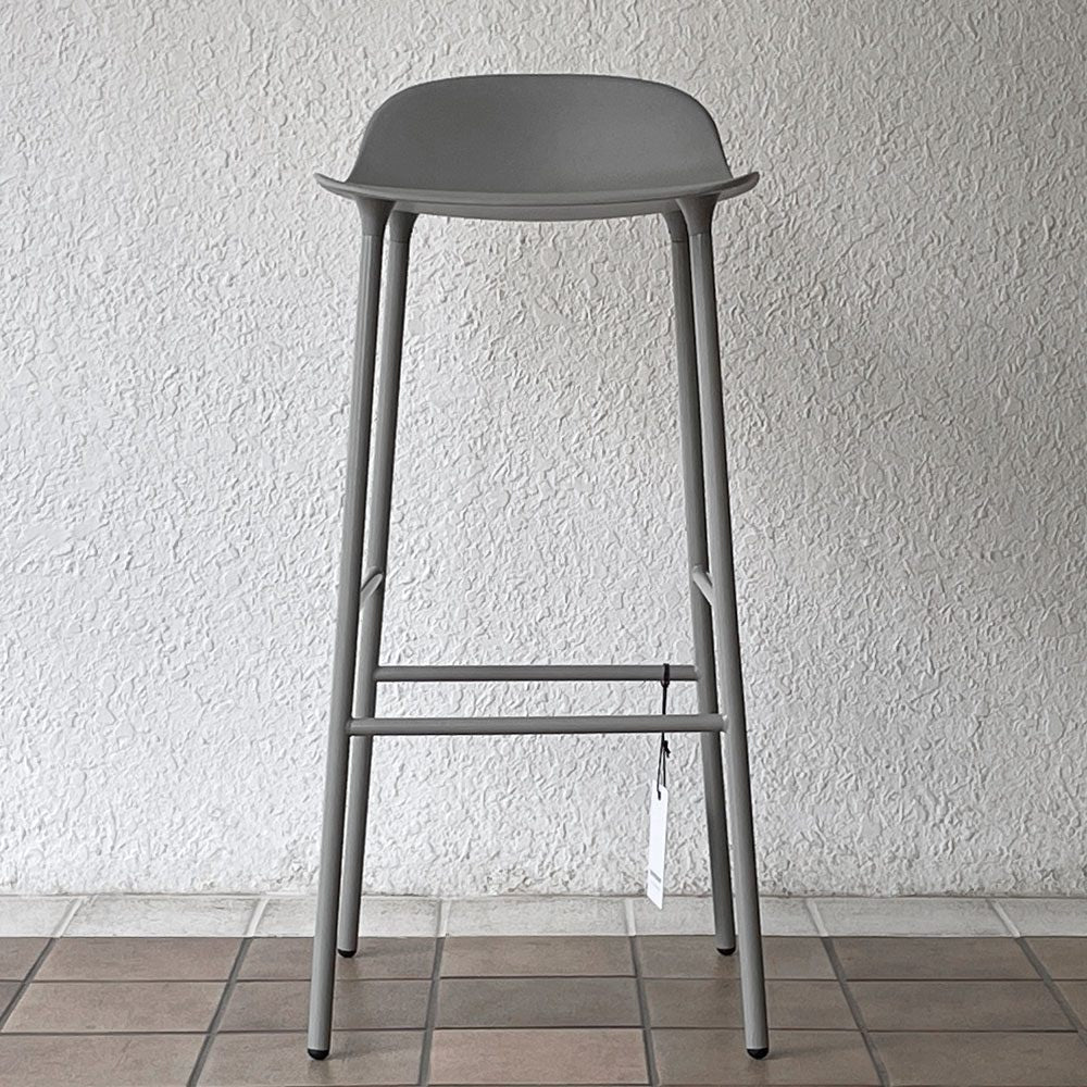 ノーマンコペンハーゲン normann COPENHAGEN フォーム Form バースツール グレー ポリプロピレン スチール デンマーク モダンデザイン 箱付 美品 ◇